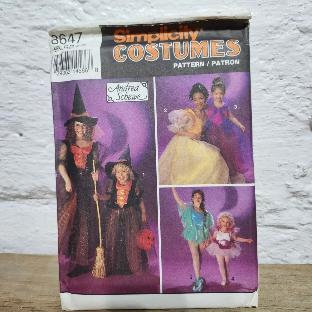 Simplicity Vtg 90s Costume Sewing Pattern Bundle Halloween Cosplay Witch‎ Genie